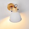 Banjul Muurlamp Hout licht, Wit, 1-licht