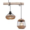 Globo SURRI Hanger Hout licht, Zwart, 4-lichts