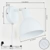 Caney Muurlamp Chroom, Wit, 1-licht