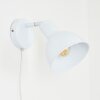 Caney Muurlamp Chroom, Wit, 1-licht