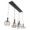 Steinhauer Aureole Hanglamp Zwart, 6-lichts