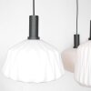 Steinhauer Verre Nervuré Hanglamp Zwart, 6-lichts