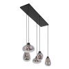 Steinhauer Reflexion Hanglamp Zwart, 5-lichts