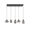 Steinhauer Reflexion Hanglamp Zwart, 5-lichts