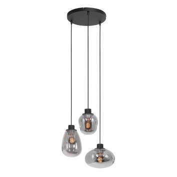 Steinhauer Reflexion Hanglamp Zwart, 3-lichts