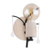 Globo NOLE Muurlamp Hout licht, Zwart, 1-licht