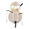 Globo NOLE Muurlamp Hout licht, Zwart, 1-licht