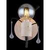 Globo NOLE Muurlamp Hout licht, Zwart, 1-licht