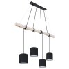 Globo ADA Hanger Hout licht, Zwart, 4-lichts