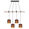 Globo ADA Hanger Hout licht, Zwart, 4-lichts