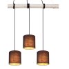 Globo ADA Hanger Hout licht, Zwart, 4-lichts