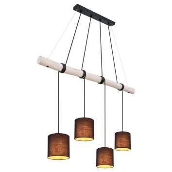 Globo ADA Hanger Hout licht, Zwart, 4-lichts