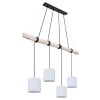 Globo ADA Hanger Hout licht, Zwart, 4-lichts