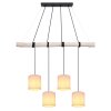 Globo ADA Hanger Hout licht, Zwart, 4-lichts