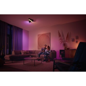 Philips HUE Centris Plafondlamp LED Zwart, 3-lichts, Kleurwisselaar