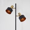 Pretoria Staande lamp Oud messing, Zwart, 2-lichts