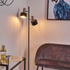 Pretoria Staande lamp Oud messing, Zwart, 2-lichts