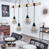 Betsele Hanglamp Hout licht, Zwart, 4-lichts