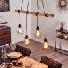 Betsele Hanglamp Hout licht, Zwart, 4-lichts