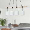 Betsele Hanglamp Hout licht, Zwart, 4-lichts