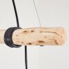 Betsele Hanglamp Hout licht, Zwart, 4-lichts