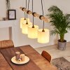 Betsele Hanglamp Hout licht, Zwart, 4-lichts