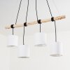 Betsele Hanglamp Hout licht, Zwart, 4-lichts