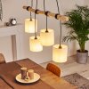 Betsele Hanglamp Hout licht, Zwart, 4-lichts