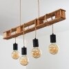 Gnitteryd Hanglamp Bruin, Hout licht, Zwart, 4-lichts