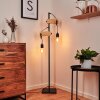 Hautahi Staande lamp Grijs, Hout licht, 2-lichts