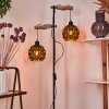 Sunasau Staande lamp Hout licht, Zwart, 2-lichts