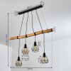 Seegaard Hanglamp Hout licht, Zwart, 4-lichts