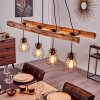 Gondo Hanglamp Hout licht, Zwart, 4-lichts