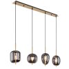 Globo BLACKY I Hanglamp Messing, 4-lichts