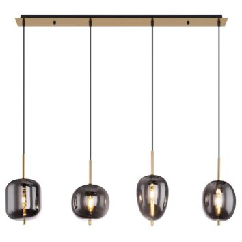 Globo BLACKY I Hanglamp Messing, 4-lichts