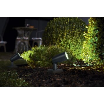 LEDVANCE GARDEN SPOT Buiten muurverlichting Grijs, 1-licht, Kleurwisselaar