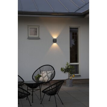 Konstsmide Chieri Buiten muurverlichting LED Antraciet, 4-lichts