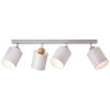 Brilliant Vonnie Plafondlamp Grijs, Hout licht, 4-lichts