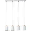 Brilliant Vonnie Hanglamp Grijs, Hout licht, 4-lichts