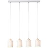 Brilliant Vonnie Hanglamp Grijs, Hout licht, 4-lichts