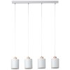 Brilliant Vonnie Hanglamp Grijs, Hout licht, 4-lichts