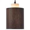 Brilliant Vonnie Hanglamp Hout licht, Zwart, 4-lichts