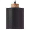 Brilliant Vonnie Hanglamp Hout licht, Zwart, 4-lichts