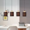 Brilliant Vonnie Hanglamp Hout licht, Zwart, 4-lichts