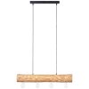 Brilliant Trabo Hanglamp Hout licht, Zwart, 4-lichts