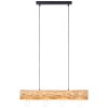 Brilliant Trabo Hanglamp Hout licht, Zwart, 4-lichts