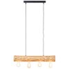 Brilliant Trabo Hanglamp Hout licht, Zwart, 4-lichts