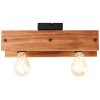 Brilliant Calandra Plafondlamp Hout licht, Zwart, 2-lichts