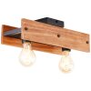 Brilliant Calandra Plafondlamp Hout licht, Zwart, 2-lichts