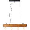 Brilliant Calandra Hanglamp Hout licht, Zwart, 4-lichts